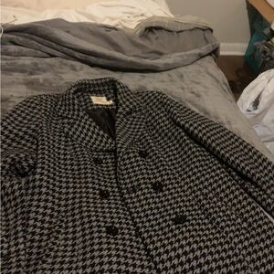 Faded Glory Black and White Houndstooth Blazer
